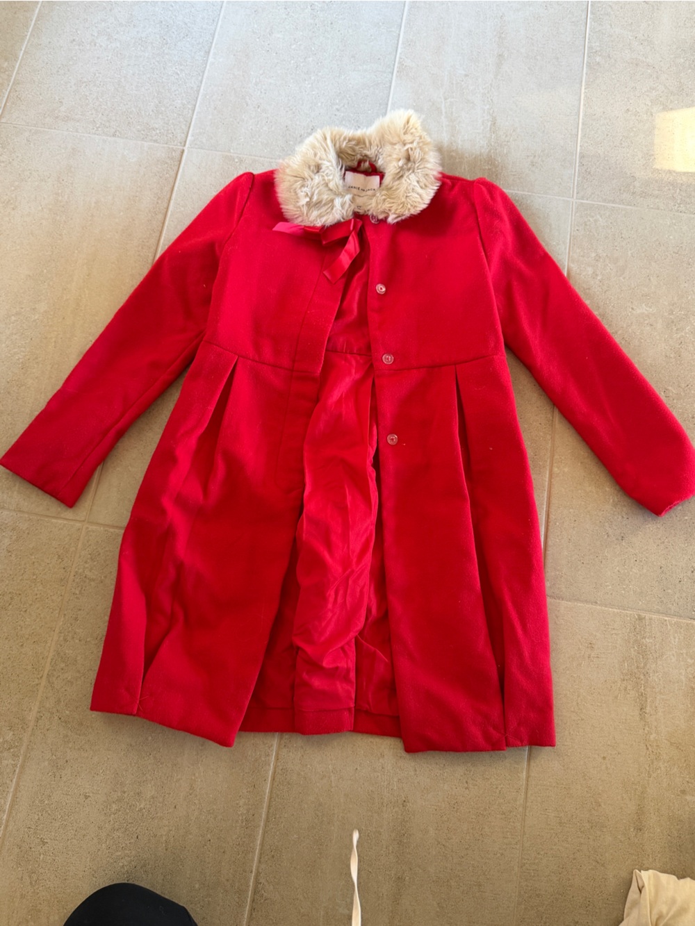 Janie and Jack Red Dress Coat